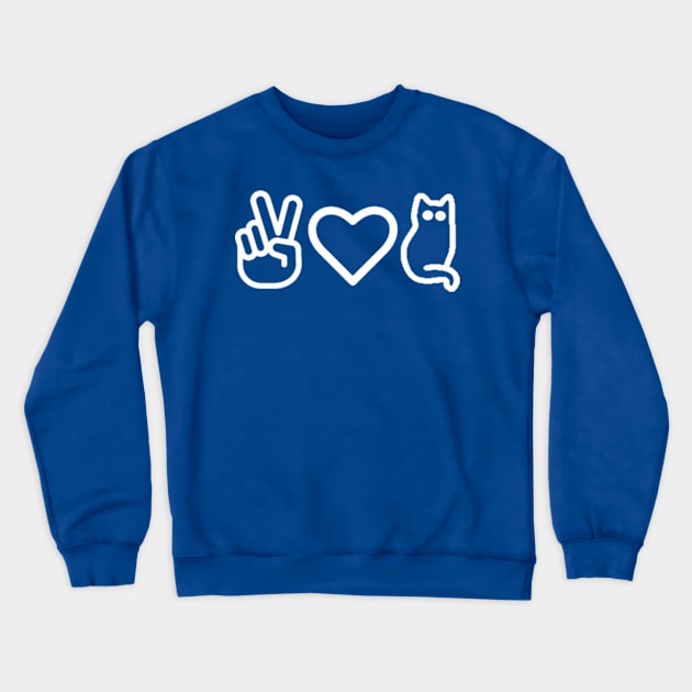 Peace Love Kitties Crewneck Sweatshirt by Gamers Gear